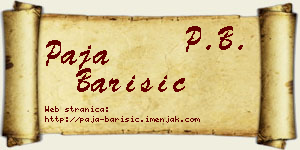Paja Barišić vizit kartica